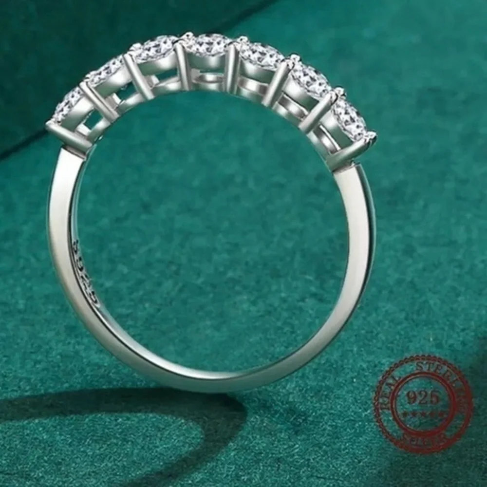 925 Sterling Silver Stackable Round Dazzling Cubic Zirconia Ring